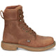 Justin Men's Rush 8" Nano Composite Toe Waterproof Western Work Boot -Brown- SE468 8.0 / Medium / Brown - Overlook Boots