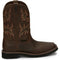Justin Men's Driller 11" Steel Toe Western Work Boot -Brown- SE4682 7.0 / Medium / Dark Brown - Overlook Boots