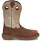 Justin Men's Rush 11" Composite Toe Western Work Boot -Tan- WK4338 7.0 / Medium / Tan - Overlook Boots