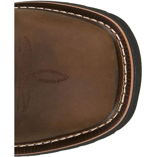 Justin Men's Billings 11" Soft Toe Waterproof Pull On Work Boot- Brown- HL4234 - Overlook Boots