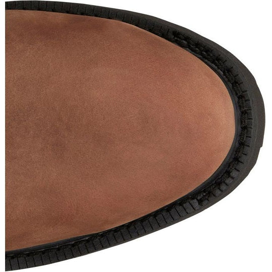 Justin Men's Livestock 8" Round Steel Toe Lace Up Western Work Boot -Brown- OW764 - Overlook Boots