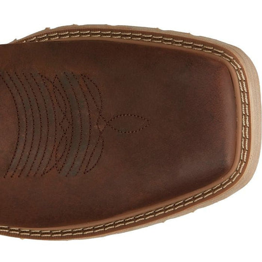 Justin Men's Buster 11" Steel Waterproof Western Work Boot -Brown- SE3101 - Overlook Boots