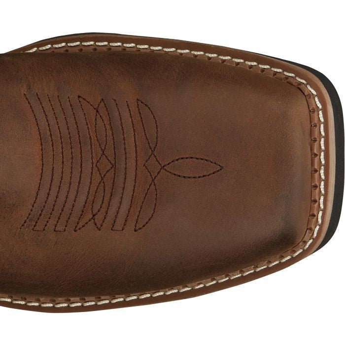 Justin Men's Bolt 11" Square Toe Western Work Boot - Brown - SE4112  - Overlook Boots