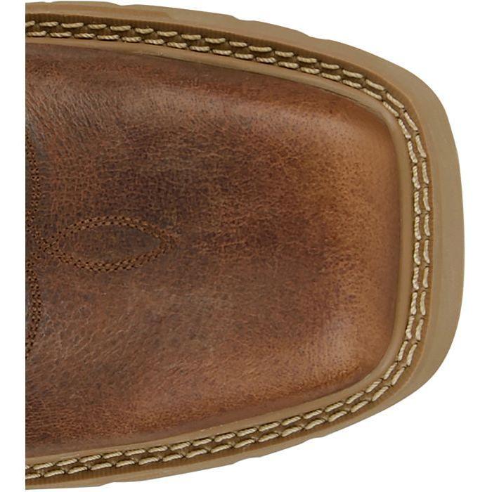 Justin Men's Daywork 11" Square Toe WP Western Work Boot- Pecan- SE4242 - Overlook Boots