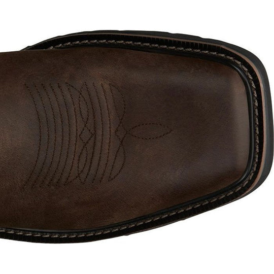 Justin Men's Driller 11" Square Toe Western Work Boot -Brown- SE4687  - Overlook Boots