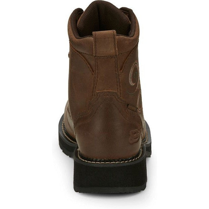 Justin Women's Katerina 6" Steel Toe Western Work Boot -Brown- GY985  - Overlook Boots