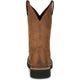 Justin Men's Ames 11" Soft Toe Waterproof Pull On Work Boot- Brown- HL4224 - Overlook Boots