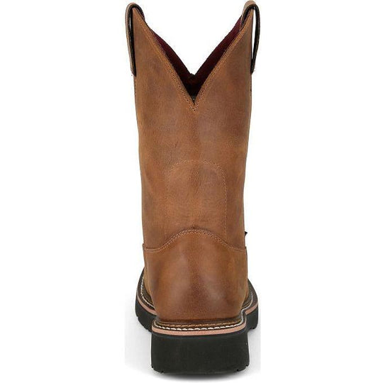 Justin Men's Ames 11" Steel Toe Waterproof Slip Resist Work Boot- Brown- HL4225 - Overlook Boots
