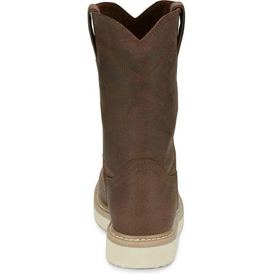Justin Men's Ram 10" Slip Resistant Lace Up Work Boot - Brown - OW4710 - Overlook Boots