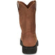 Justin Men's Round Up 10" Steel Toe Pull On Work Boot- Bark- OW4764 - Overlook Boots