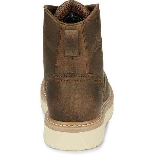 Justin Men's Maxwell 6" Slip Resistant Lace Up Work Boot- Tan - OW708 - Overlook Boots