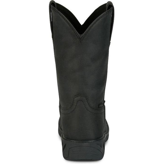 Justin Men's Drifter 11" Steel Toe WP Western Work Boot - Black - PD4065 - Overlook Boots