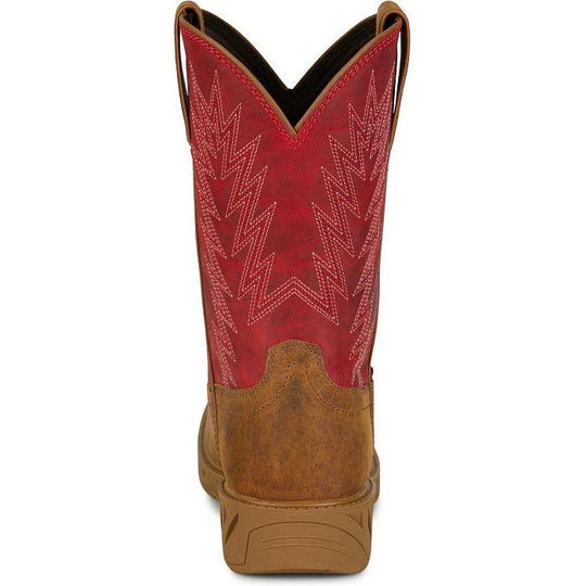 Justin Men's Markout 11" Steel Toe Western Work Boot - Brown - PD4071 - Overlook Boots