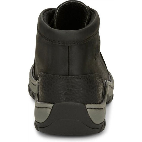 Justin Men's Crafton 4" Alloy Moc Toe Western Work Boot -Black- SE250  - Overlook Boots