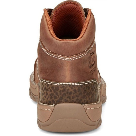 Justin Men's Corbett 5" Moc Toe Waterproof Work Boot -Brown- SE252 - Overlook Boots