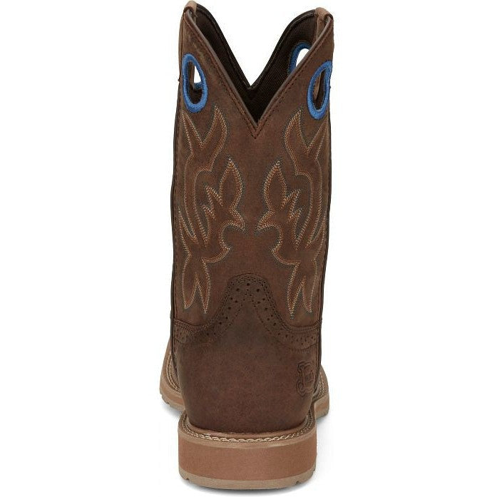 Justin Men's All Round 11" Waterproof Western Work Boot -Brown- SE3114 - Overlook Boots