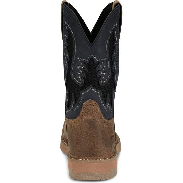 Justin Men's Bolt 11" Square Toe Western Work Boot -Tan- SE4114  - Overlook Boots