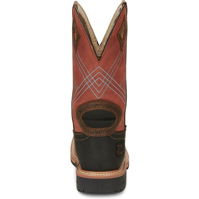 Justin Men's Dalhart 12" Waterproof Western Work Boot -Brown- SE4216  - Overlook Boots