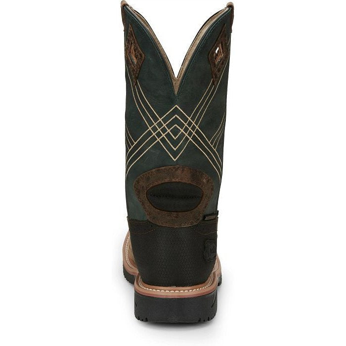 Justin Men's Dalhart 12" Nano Comp Toe Western Work Boot -Brown- SE4217  - Overlook Boots