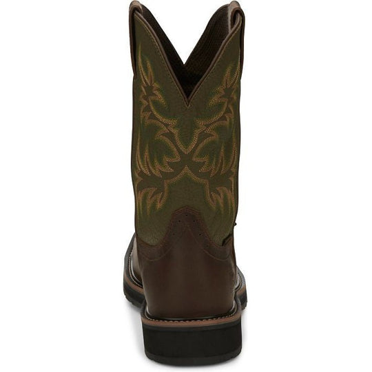 Justin Men's Keavan 11" Steel Toe Met Guard Western Work Boot -Brown- SE4570 - Overlook Boots