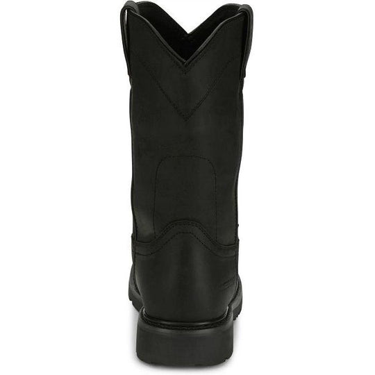 Justin Men's Dorsal 11" Steel Toe Waterproof Pull On Work Boot- Black- SE4635 - Overlook Boots