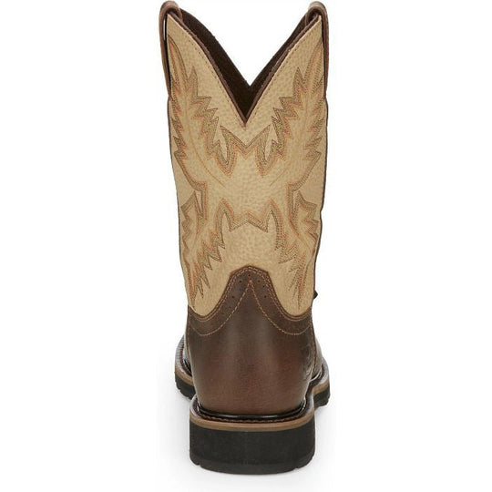 Justin Men's Superintendent 11" Steel Toe Western Work Boot -Brown- SE4661  - Overlook Boots