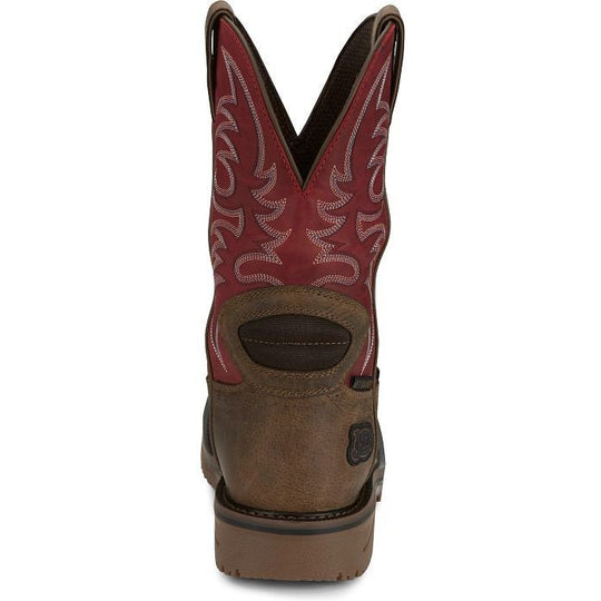 Justin Men's Thorn 11" Composite Toe Waterproof Metguard Western Work Boot -Peanut- SE4753 - Overlook Boots