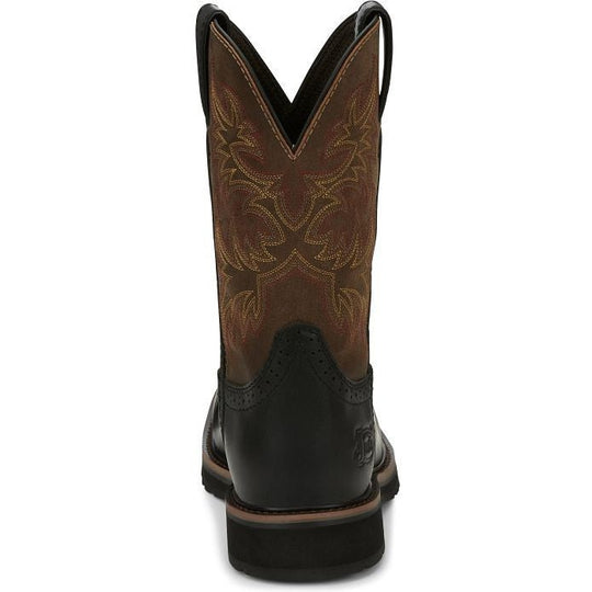 Justin Men's Driller 11" Composite Toe Wesetrn Work Boot -Black- SE4818 - Overlook Boots