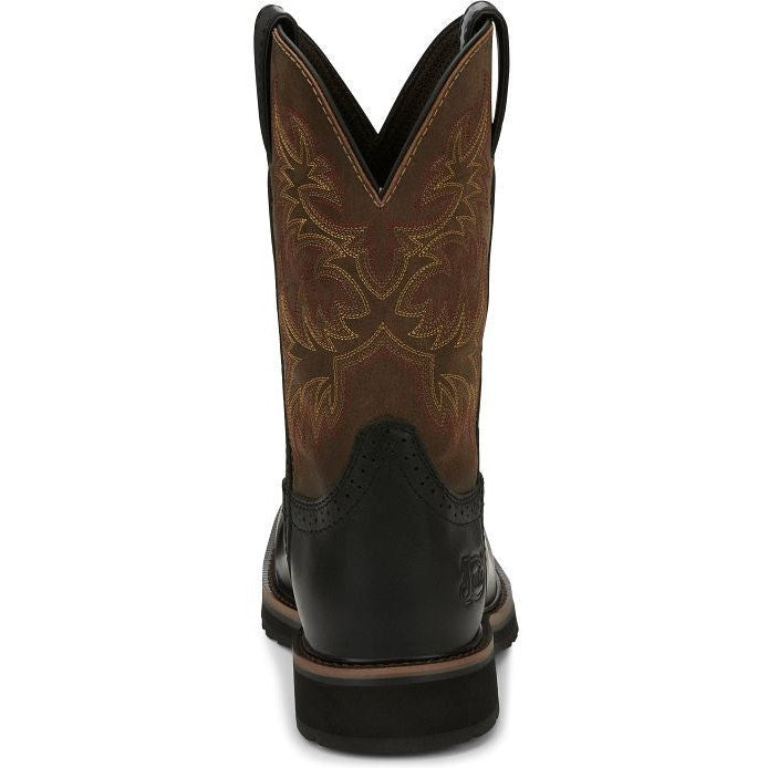 Justin Men's Driller 11" Composite Toe Wesetrn Work Boot -Black- SE4818 - Overlook Boots