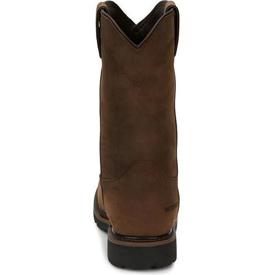 Justin Men's Drywall 10" Waterproof Western Work Boot -Brown- SE4960  - Overlook Boots