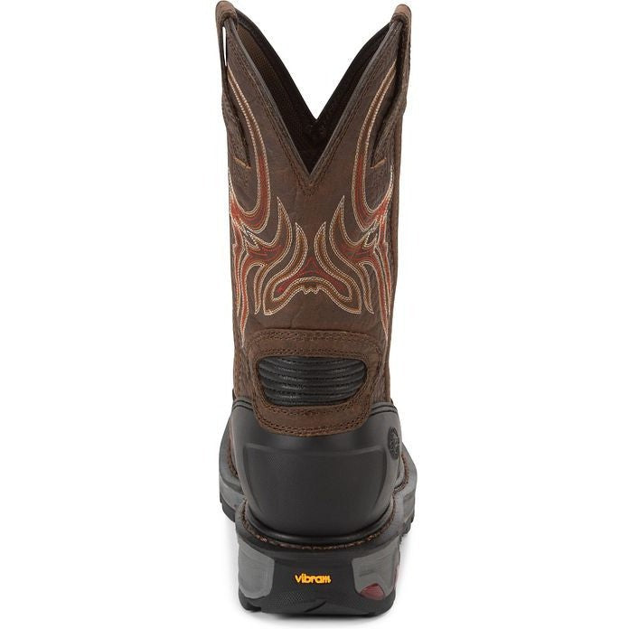 Justin Men's Driscoll 11" Steel Toe Western Work Boot -Brown- WK2111  - Overlook Boots