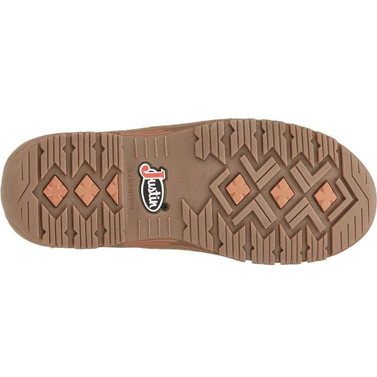 Justin Men's Corbett 5" Alloy Toe Waterproof Western Work Boot -Brown- SE253 - Overlook Boots