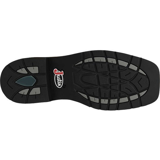 Justin Men's Driller 11" Square Toe Western Work Boot -Brown- SE4687  - Overlook Boots