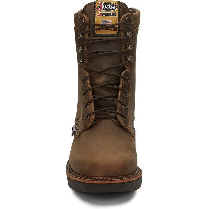 Justin Men's Blueprint 8" Lace Up USA Western Work Boot -Tan- 440  - Overlook Boots