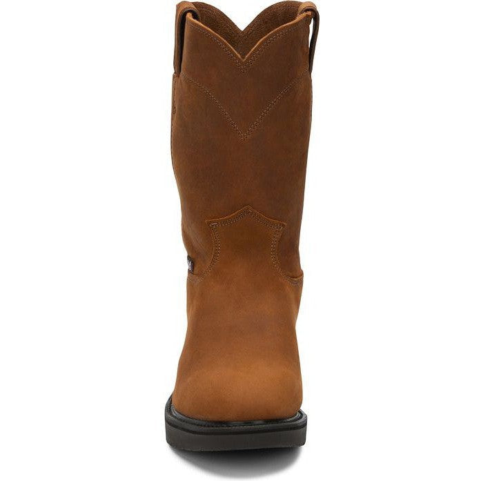 Justin Men's Conductor 10" USA Western Work Boot -Brown- 4760  - Overlook Boots