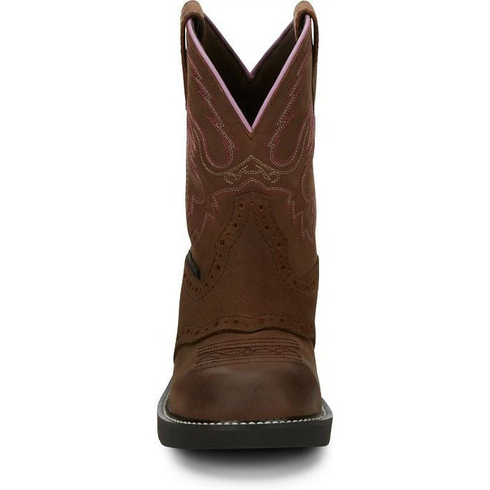 Justin Women's Wanette 8" ST Western Work Boot -Brown- GY9980  - Overlook Boots