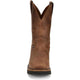 Justin Men's Ames 11" Soft Toe Waterproof Pull On Work Boot- Walnut- HL4222 - Overlook Boots