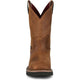 Justin Men's Ames 11" Soft Toe Waterproof Pull On Work Boot- Brown- HL4224 - Overlook Boots