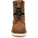 Justin Men's Ledbetter 8" Steel Toe Waterproof Western Work Boot- Brown- HW693 - Overlook Boots