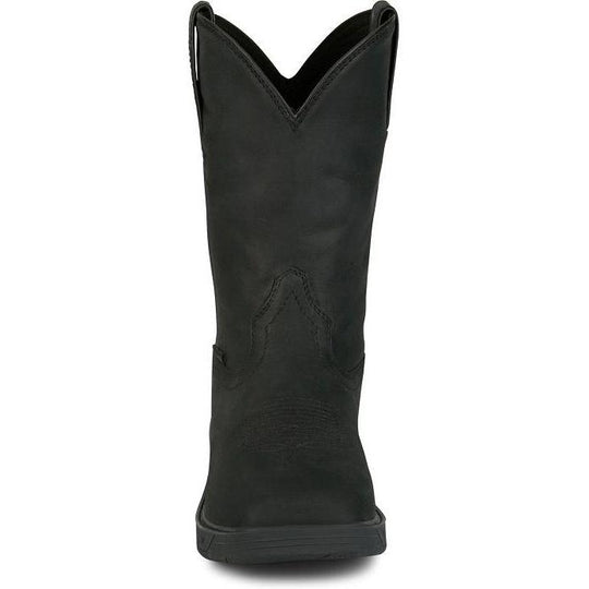 Justin Men's Drifter 11" Steel Toe WP Western Work Boot - Black - PD4065 - Overlook Boots