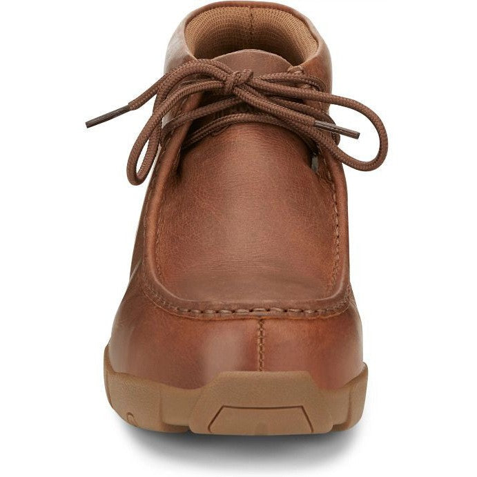 Justin Men's Cappie 4" Alloy Toe Western Work Shoe -Brown- SE242  - Overlook Boots