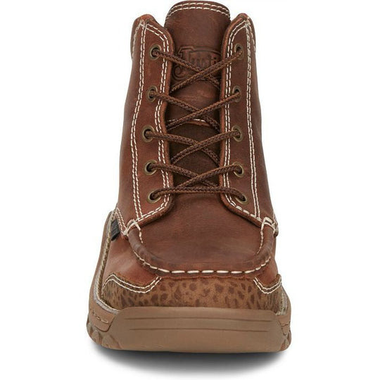 Justin Men's Corbett 5" Alloy Toe Waterproof Western Work Boot -Brown- SE253 - Overlook Boots