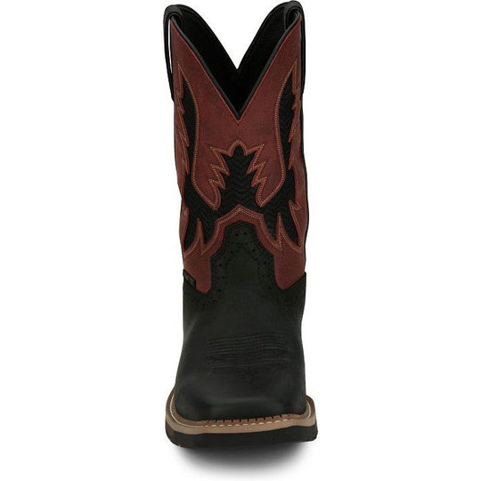 Justin Men's Bolt 11" Composite Toe Western Work Boot -Black- SE4117 - Overlook Boots