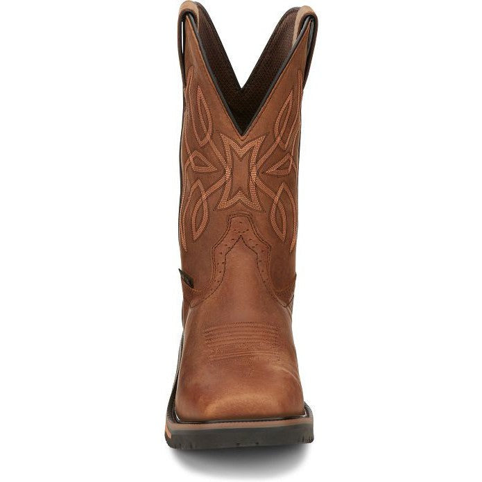 Justin Men's Dallen 11" Nano Comp Toe Western Work Boot -Brown- SE4215  - Overlook Boots