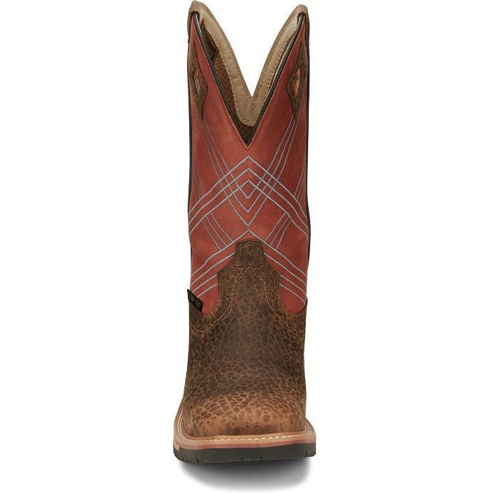 Justin Men's Dalhart 12" Nano CT Western Work Boot -Brown- SE4218  - Overlook Boots