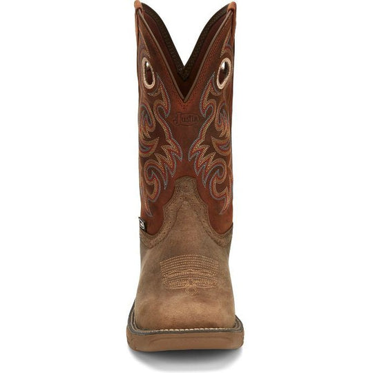 Justin Men's Rush 11" Composite Toe Waterproof Wesern Work Boot -Tan- SE4341 - Overlook Boots