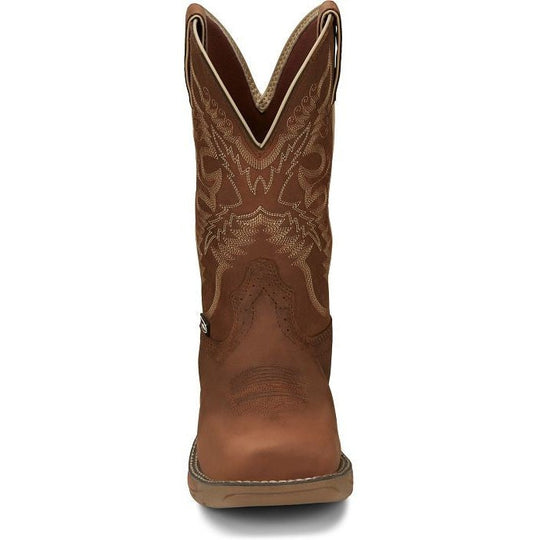 Justin Women's Rush 11" Nano Composite Toe Waterproof Western Work Boot -Tan- SE4352 - Overlook Boots