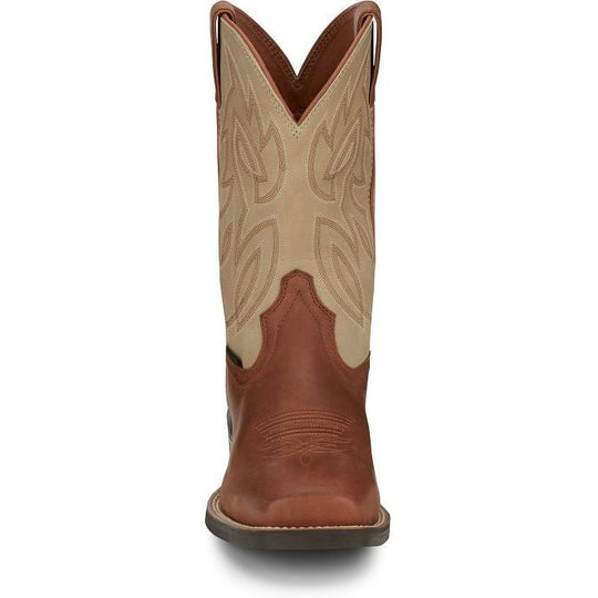 Justin Men's Canter 11" Steel Toe Slip Resistant Western Work Boot -Brown- SE4511 - Overlook Boots