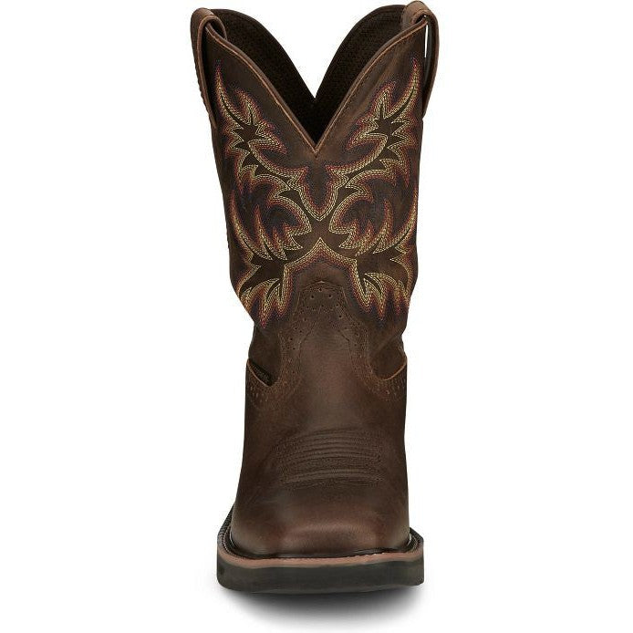 Justin Men's Driller 11" Waterproof Western Work Boot -Tan- SE4689  - Overlook Boots