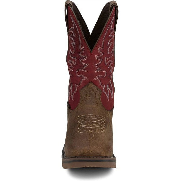 Justin Men's Thorn 11" Composite Toe Waterproof Metguard Western Work Boot -Peanut- SE4753 - Overlook Boots